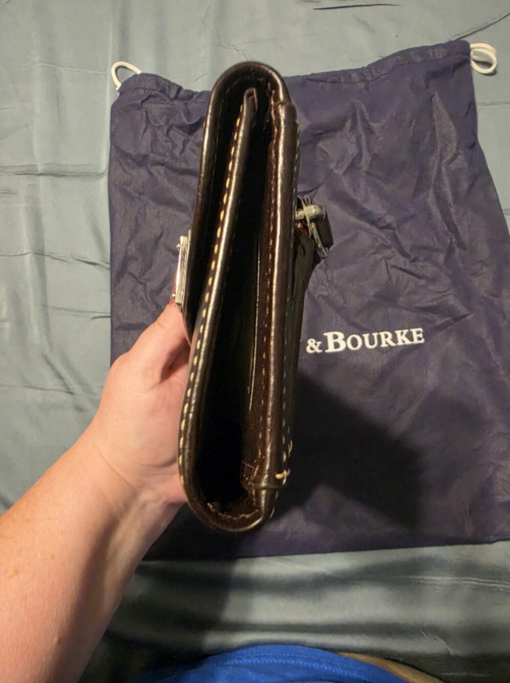 Dooney and Bourke Ostrich Satchel with Florentine Leather Wallet EUC - Picture 16 of 16